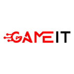 The GameIT logo, where 'Game' is the colour red and 'IT' is the colour black