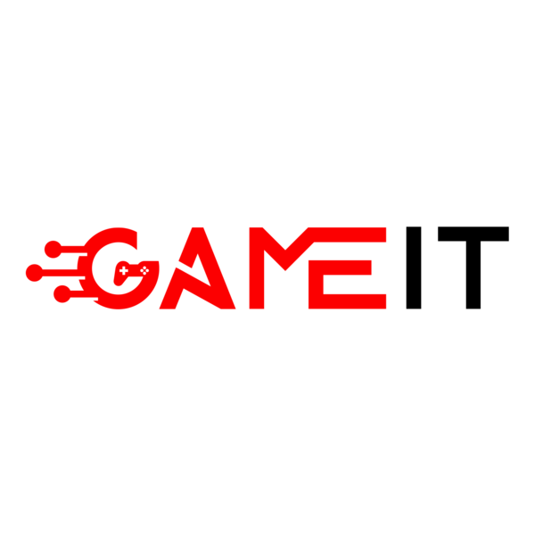 The GameIT logo, where 'Game' is the colour red and 'IT' is the colour black